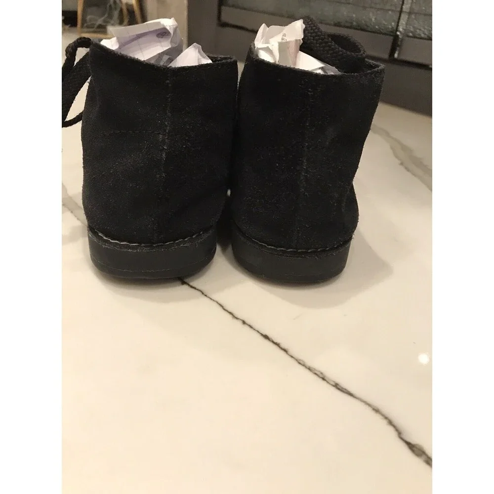 J Crew Crewcuts Boys' Suede Leather Calvert Boots K2  Big Kids Black
